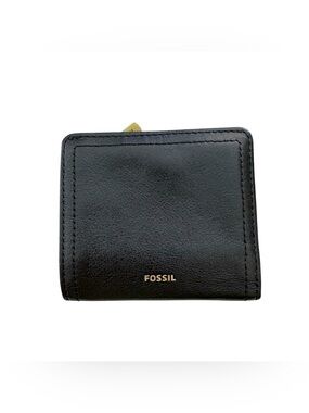 Fossil Logan Leather Small RFID Bifold Black Wallet
